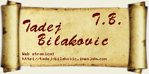 Tadej Bilaković vizit kartica